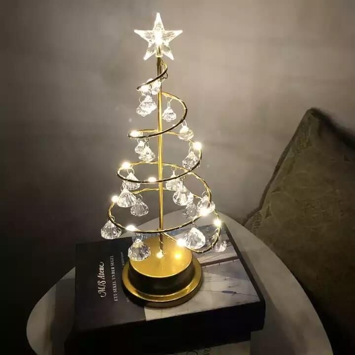Işıklı ve kristalli Yılbaşı Ağaç Dekoru Noel Ev Bahçe Dekorasyon