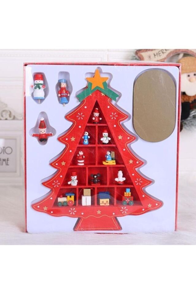 Ahşap Yılbaşı Ağacı Yılbaşı Süs Parti Noel Ağaç Dekoru