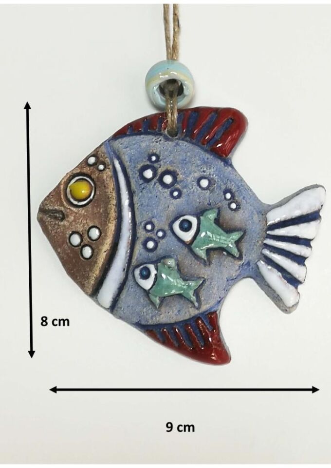 Özel Tasarım Mini Balık Nazarlık Seramik  Duvar Süsü