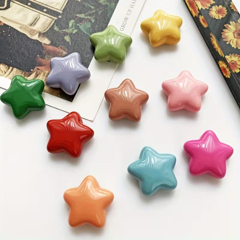 Dekoratif 10 Adet Güçlü Yıldız Şeklinde Buzdolabı Magneti Fotoğraflar, Notlar için Dekoratif Buzdolabı Magnetleri