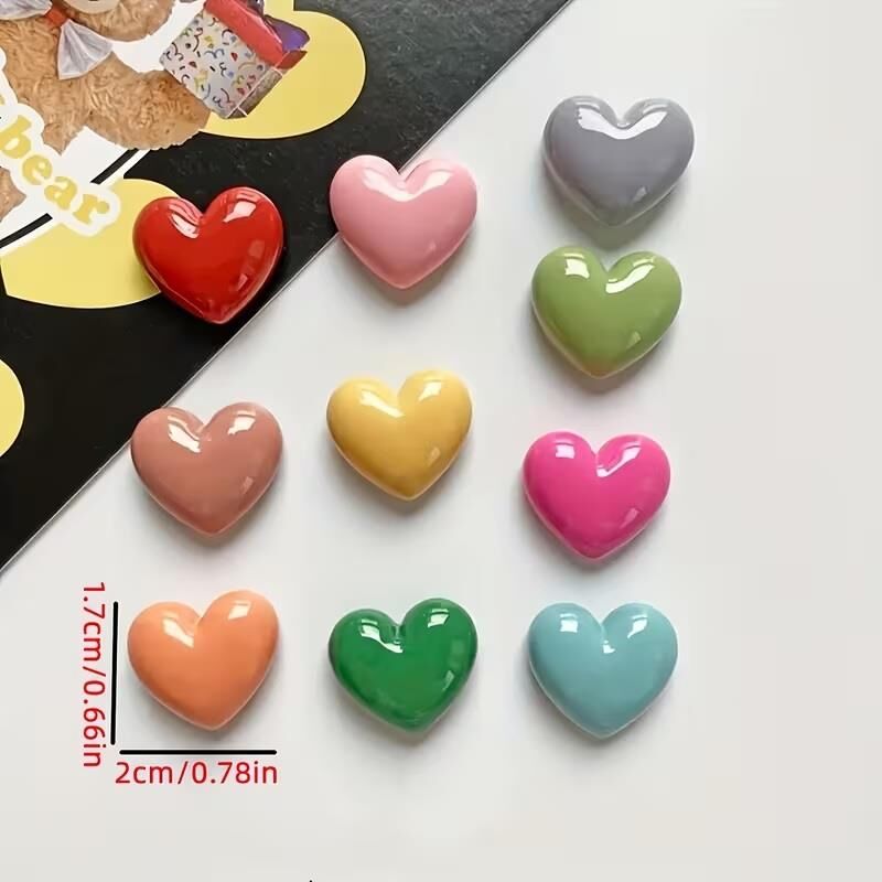 Dekoratif 10 Adet Güçlü Kalp Şeklinde Buzdolabı Magneti Fotoğraflar, Notlar için Dekoratif Buzdolabı Magnetleri