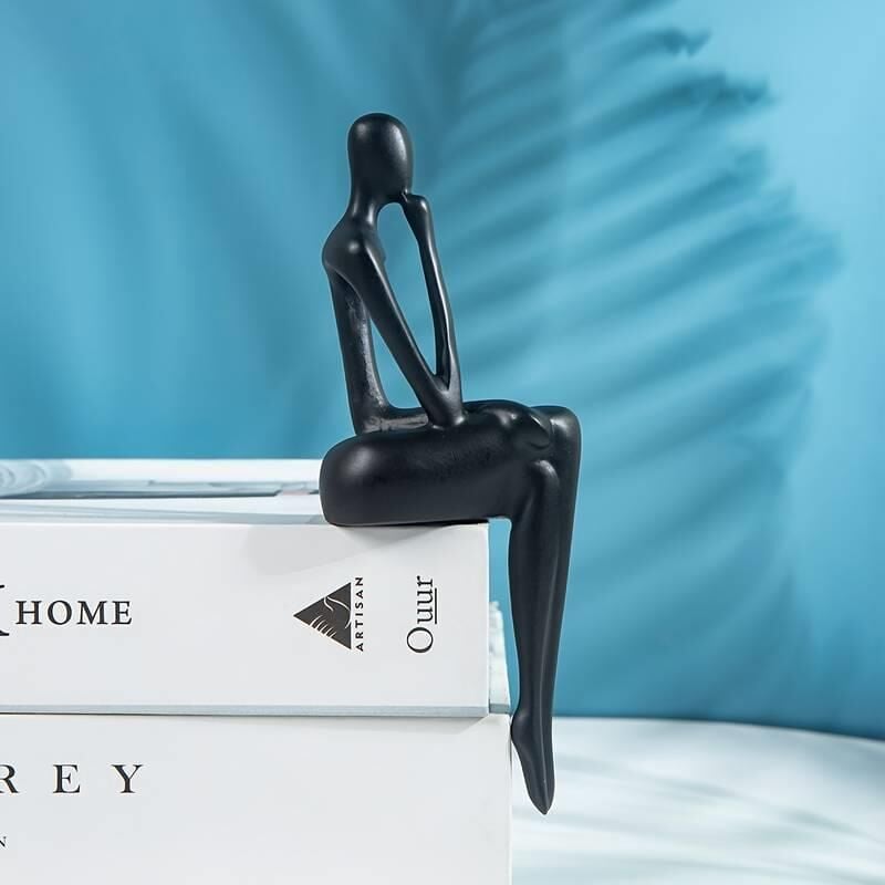 İskandinav Tarz Dekoratif 1 Adet Tekli Soyut Düşünen Heykel Biblo Ev Dekorasyon Raf Dekoru Oturma Odası Aksesuar