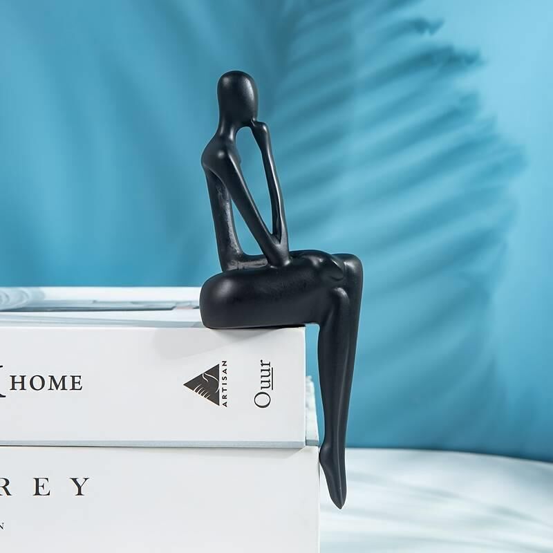 İskandinav Tarz Dekoratif 1 Adet Tekli Soyut Düşünen Heykel Biblo Ev Dekorasyon Raf Dekoru Oturma Odası Aksesuar