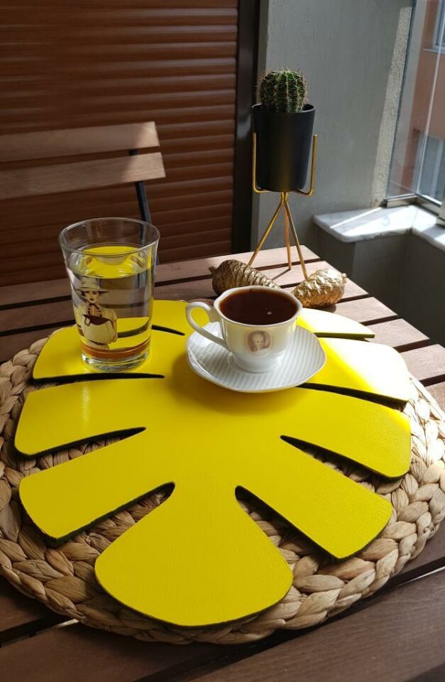 Yaprak Desenli Ahşap Supla