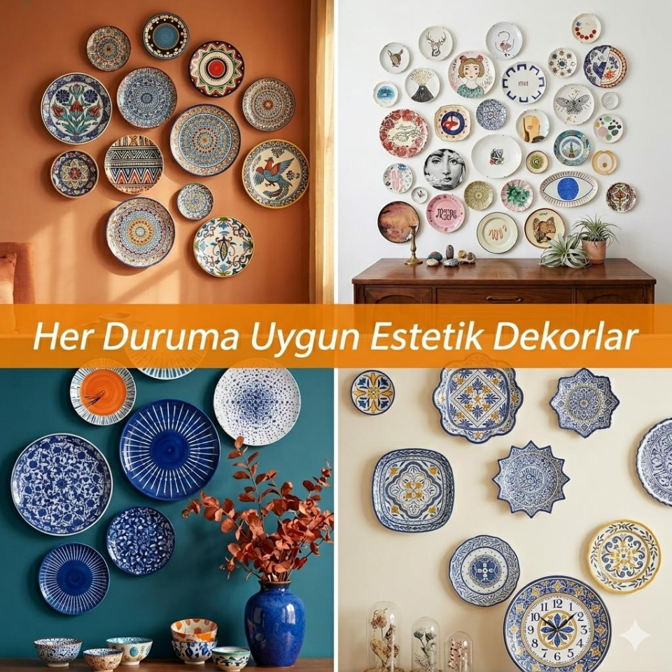 Dekor Tabak Askısı Duvar Tabak Askı Aparatı 15-20 cm