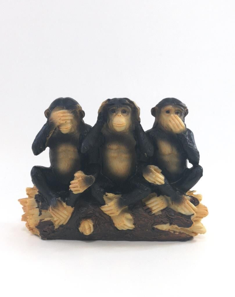 Dekoratif Üçlü Maymun Biblo Ev Dekoru