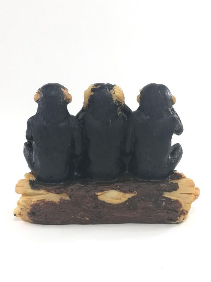 Dekoratif Üçlü Maymun Biblo Ev Dekoru