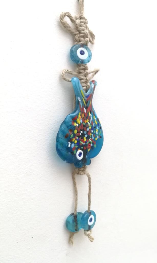 Dekoratif Balık Figürlü Nazar Boncuklu Duvar Süsü