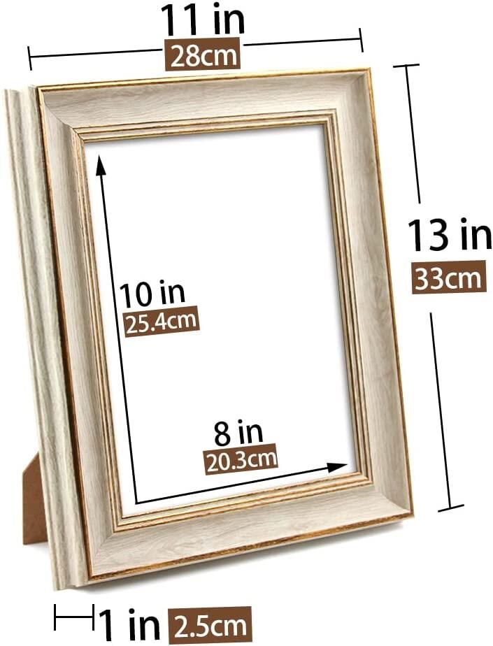 Ahşap Büyük Boy Vintage Fotoğraf Çerçevesi Masa Çerçevesi Duvar Çerçevesi 20 cm x 25 cm YEŞİL