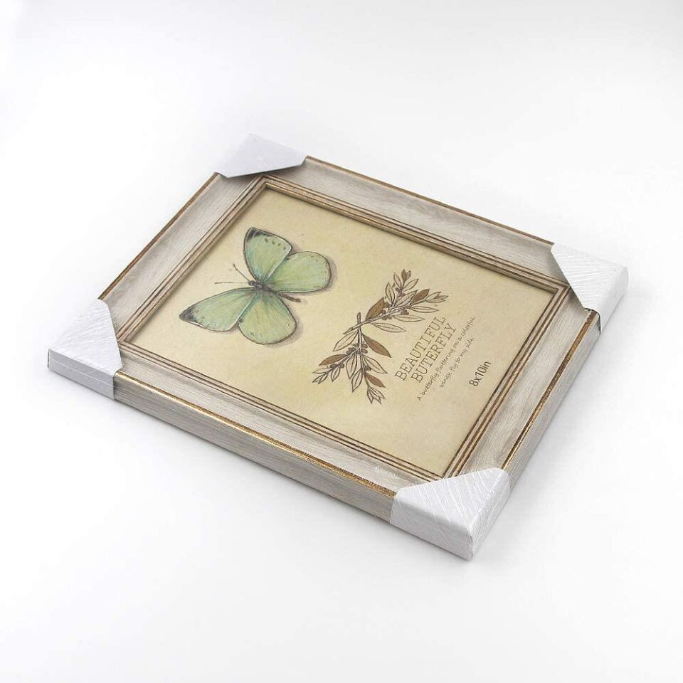 Ahşap Büyük Boy Vintage Fotoğraf Çerçevesi Masa Çerçevesi Duvar Çerçevesi 20 cm x 25 cm YEŞİL