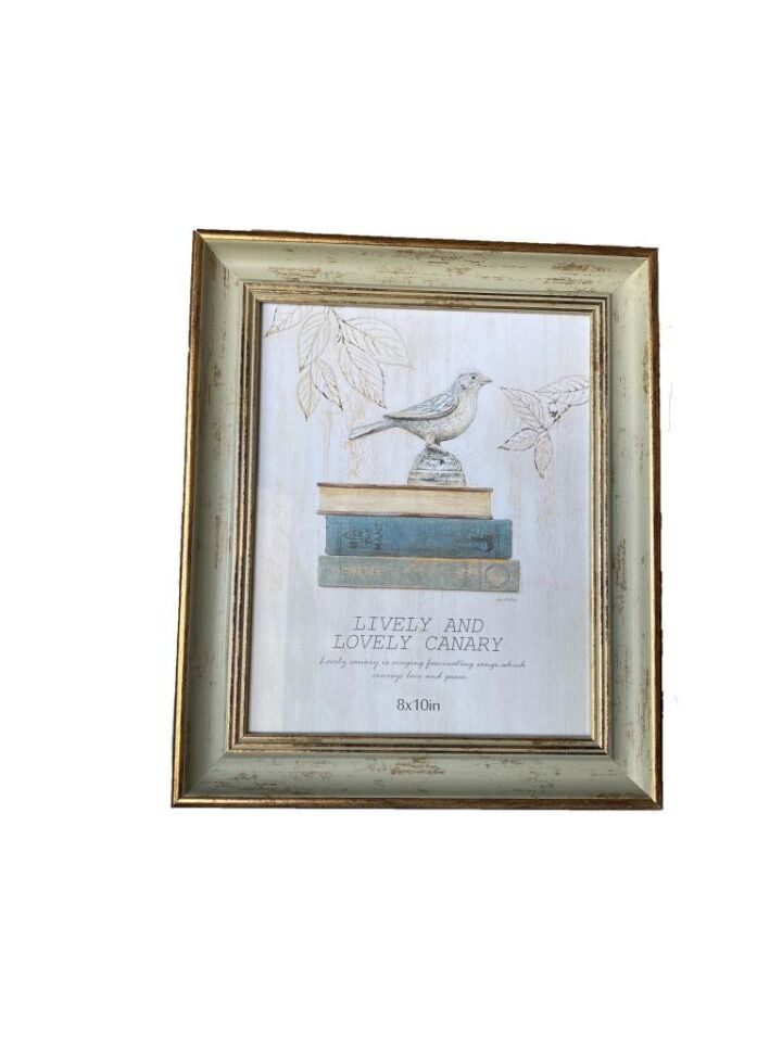 Ahşap Büyük Boy Vintage Fotoğraf Çerçevesi Masa Çerçevesi Duvar Çerçevesi 20 cm x 25 cm YEŞİL