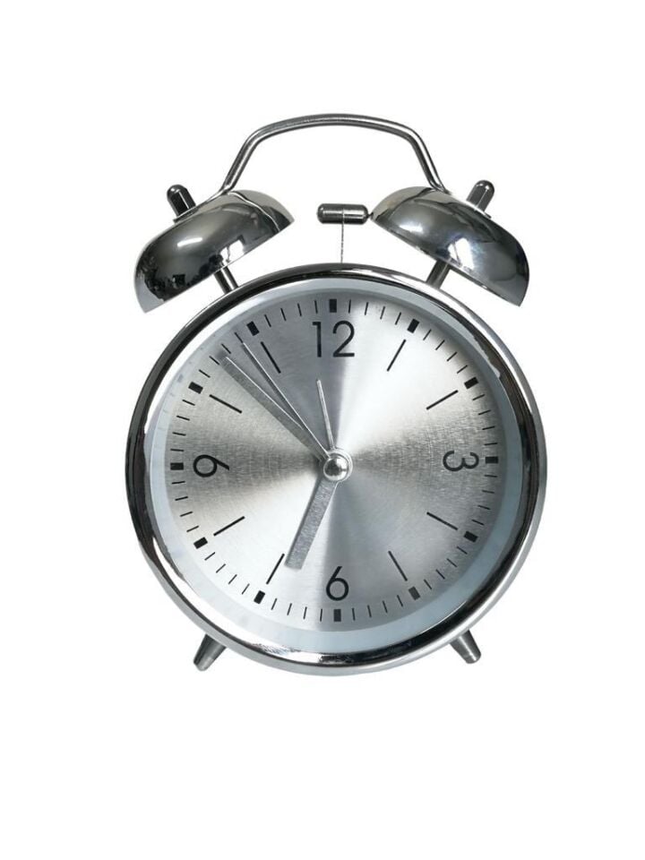 Dekoratif Metal Işıklı Çalar Saat Ev Ofis Dekorasyon Masa Saati