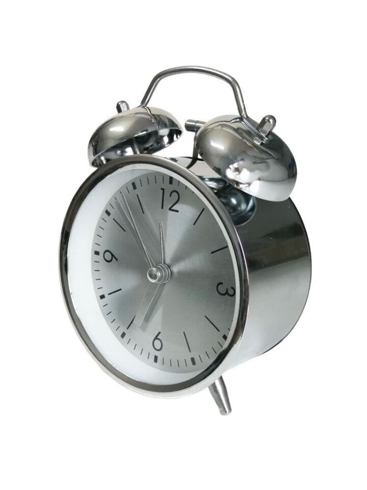 Dekoratif Metal Işıklı Çalar Saat Ev Ofis Dekorasyon Masa Saati