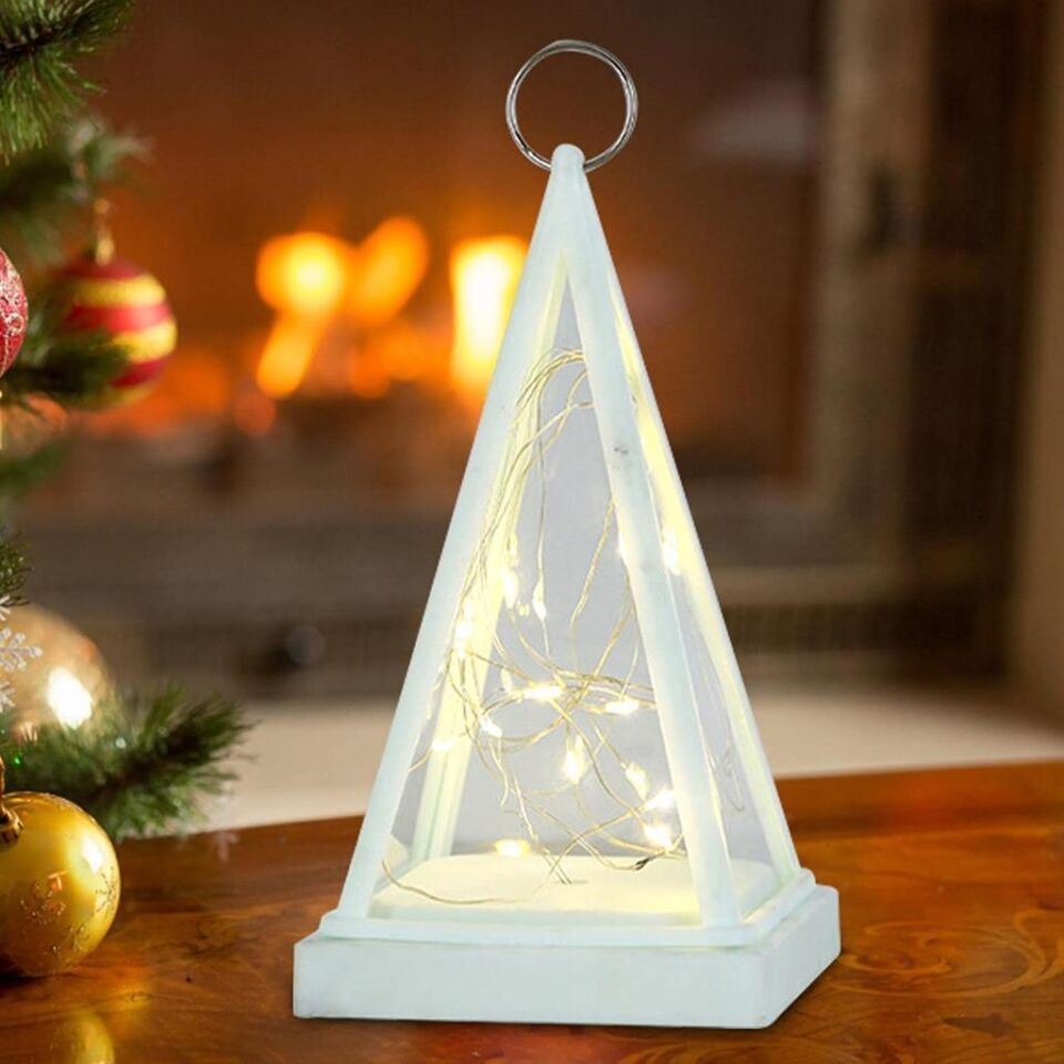 Dekoratif Piramit Figürlü Led Işıklı Aydınlatma Yılbaşı Doğum Günü Özel Gün Asılabilir Dekorasyon