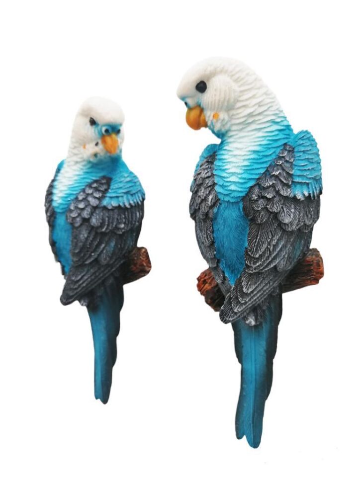 Dekoratif İkili Muhabbet Kuşu Duvar Süsü Dekoru