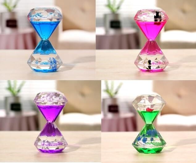 Renkli Sıvı Kum Saati Masa Dekoru Hediye Dekorasyon