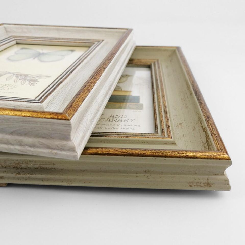 Ahşap Büyük Boy Vintage Fotoğraf Çerçevesi Masa Çerçevesi Duvar Çerçevesi A4/21 cm x 29.7 cm YEŞİL