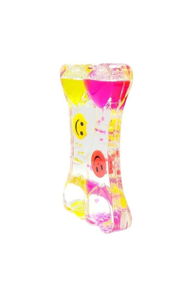 Kalp Figürlü Sıvı Kum Saati Masa Dekoru Hediye Dekorasyon