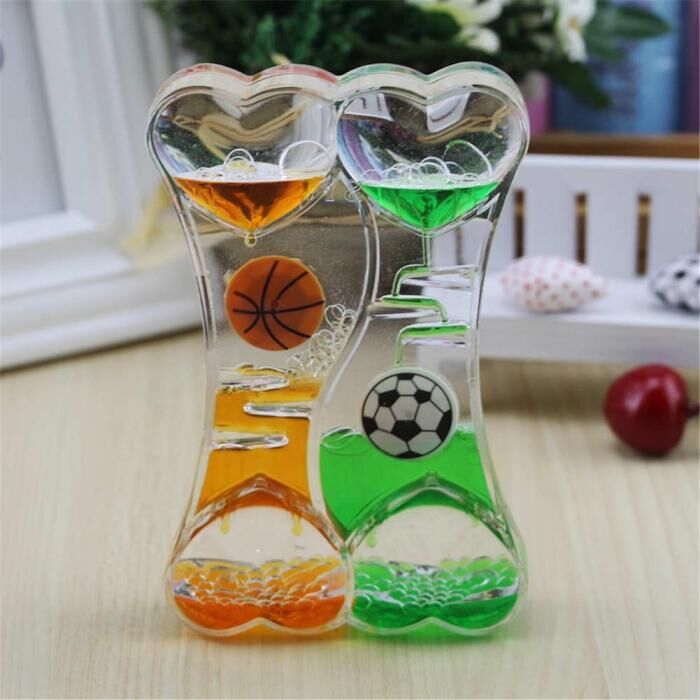 Kalp Figürlü Sıvı Kum Saati Masa Dekoru Hediye Dekorasyon