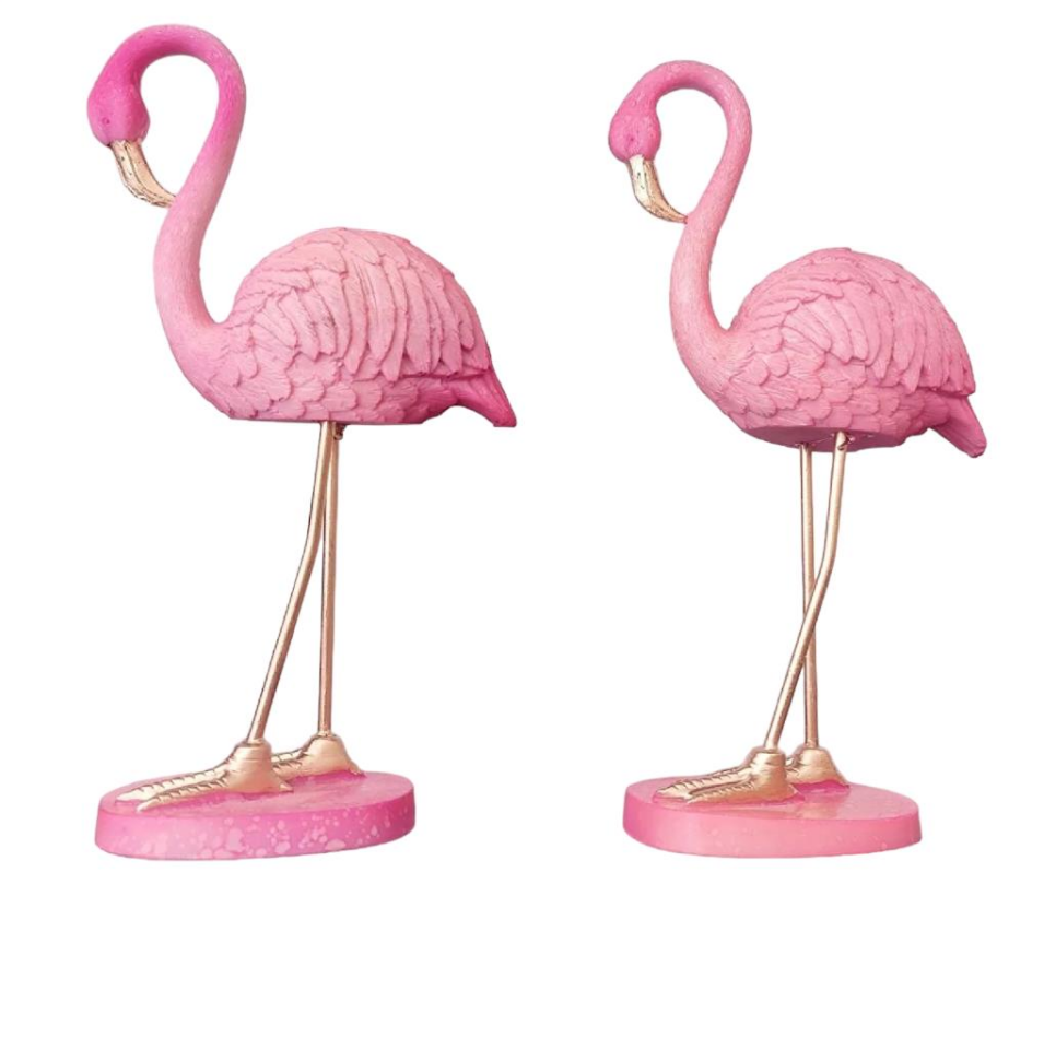 Dekoratif İkili Flamingo Biblo Ev Dekorasyon Biblo