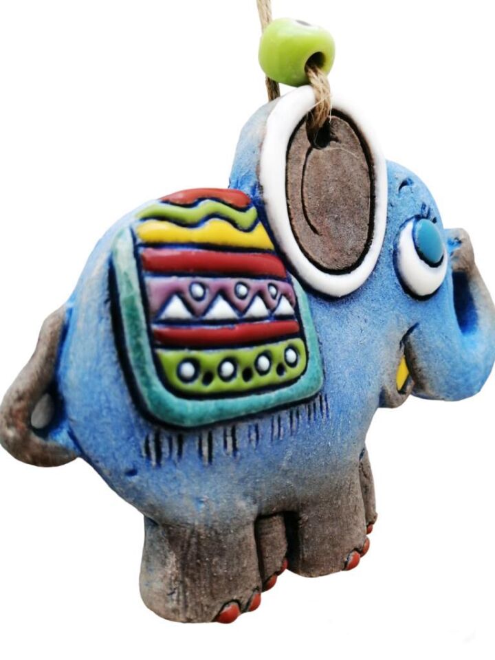 Özel Tasarım Sevimli Fil Seramik Duvar Süsü Ev Bahçe Duvar Dekorasyon