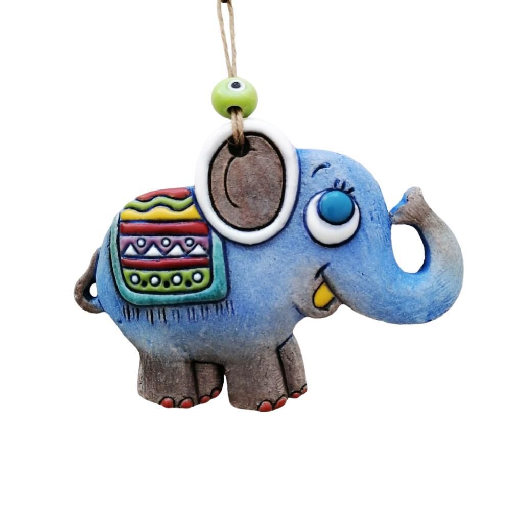 Özel Tasarım Sevimli Fil Seramik Duvar Süsü Ev Bahçe Duvar Dekorasyon