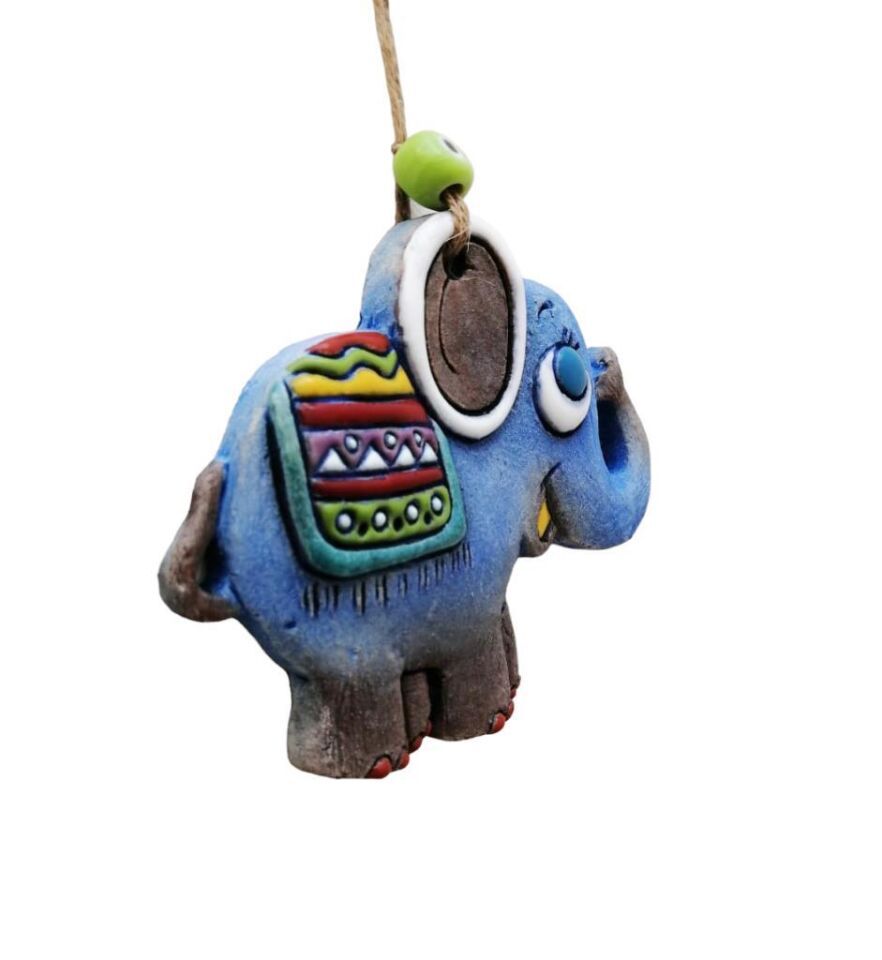 Özel Tasarım Sevimli Fil Seramik Duvar Süsü Ev Bahçe Duvar Dekorasyon