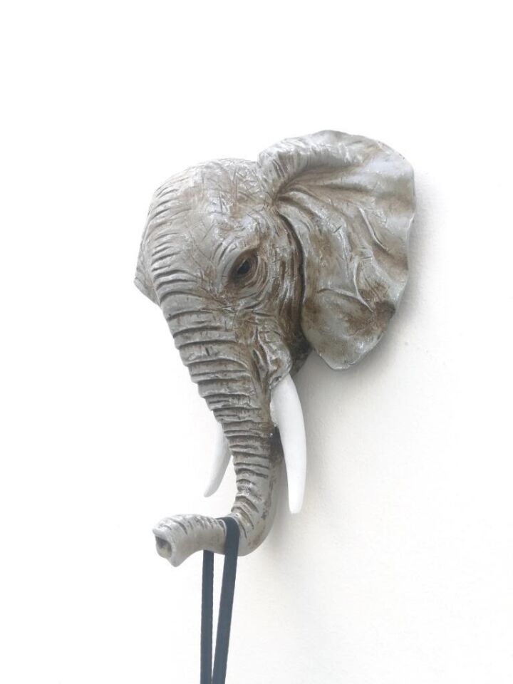Dekoratif Fil Kafası Askılık Modern Duvar Dekoru Ev Dekorasyon Duvar Askılığı Eskitme