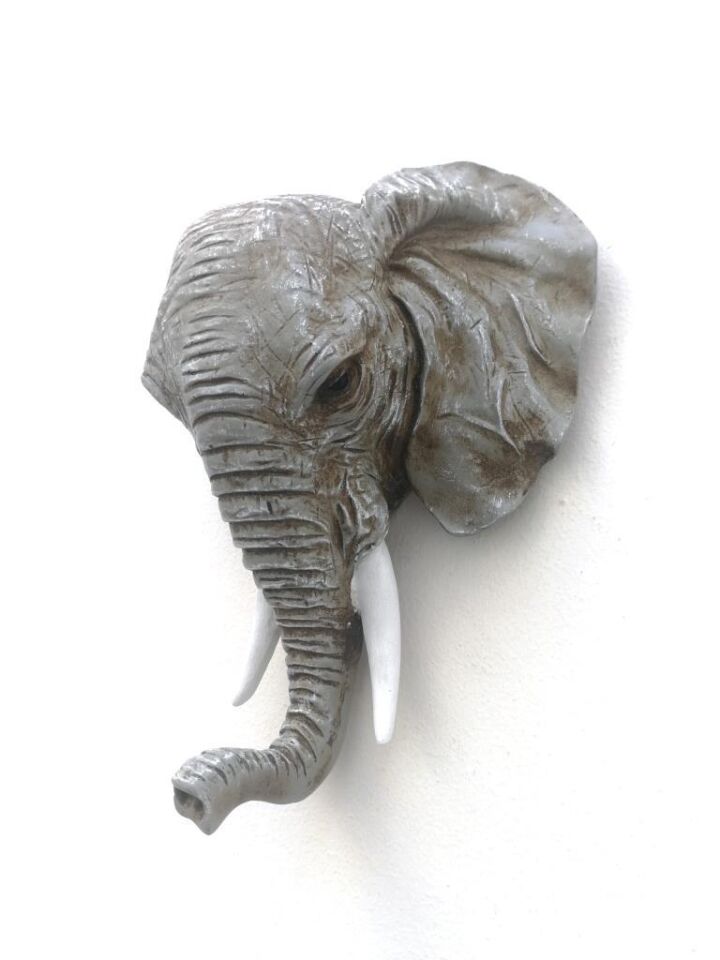 Dekoratif Fil Kafası Askılık Modern Duvar Dekoru Ev Dekorasyon Duvar Askılığı Eskitme