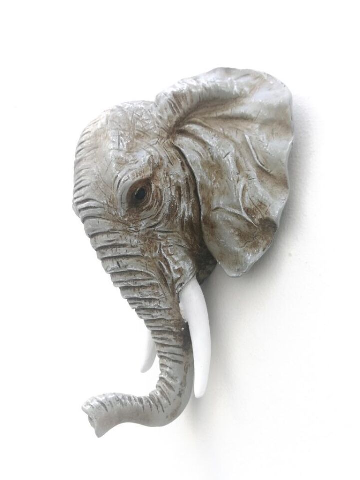 Dekoratif Fil Kafası Askılık Modern Duvar Dekoru Ev Dekorasyon Duvar Askılığı Eskitme