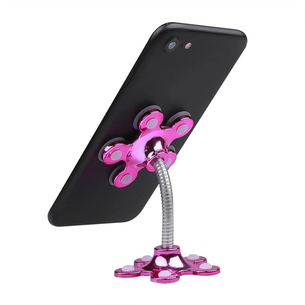 Vantuzlu Telefon Tutucu 360 Derece Dönebilen Araç İçi Telefon Standı Pembe