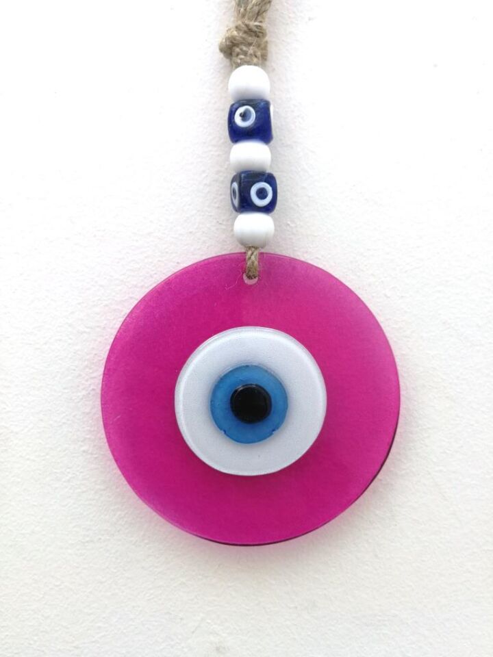 Renkli Cam Nazarlık Duvar Süsü Nazar Boncuğu