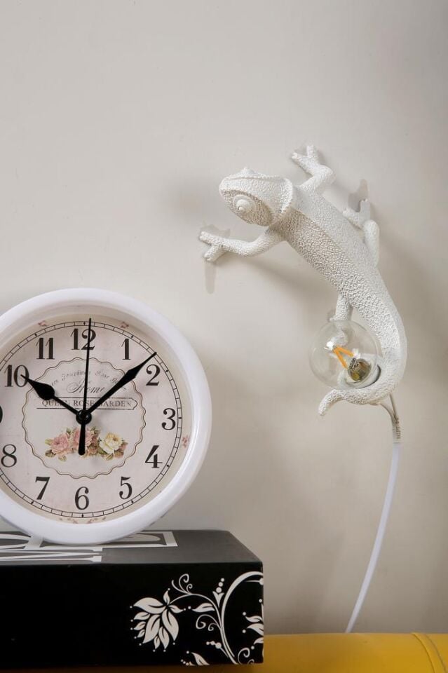 Dekoratif Duvar Lambası Bukalemun Aplik Duvar Aydınlatma Modern Aydınlatma Ev Duvar Dekoru