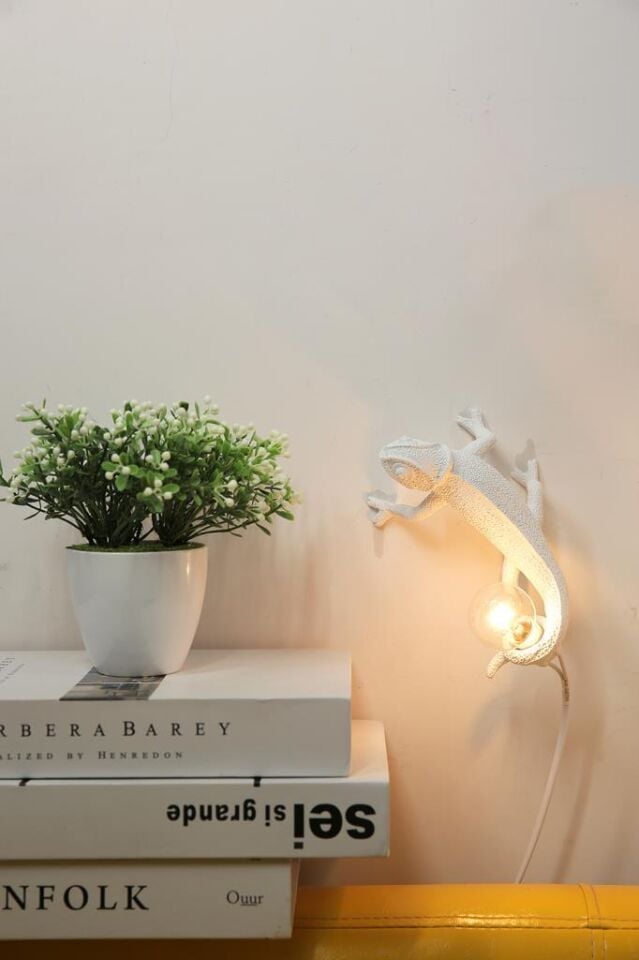 Dekoratif Duvar Lambası Bukalemun Aplik Duvar Aydınlatma Modern Aydınlatma Ev Duvar Dekoru