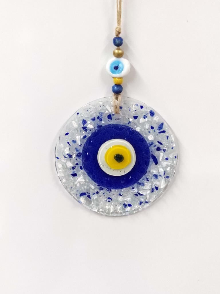 Nazar Boncuğu 13 cm Duvar Süsü Hediye Nazarlık El işi