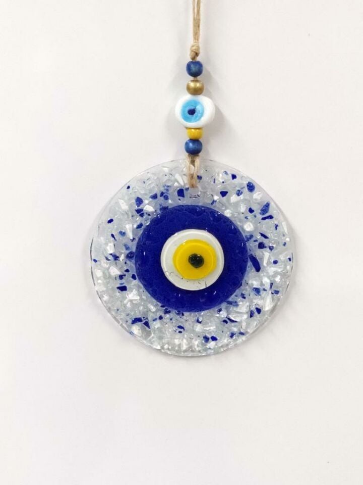 Nazar Boncuğu 13 cm Duvar Süsü Hediye Nazarlık El işi