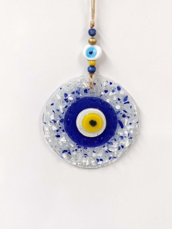 Nazar Boncuğu 13 cm Duvar Süsü Hediye Nazarlık El işi