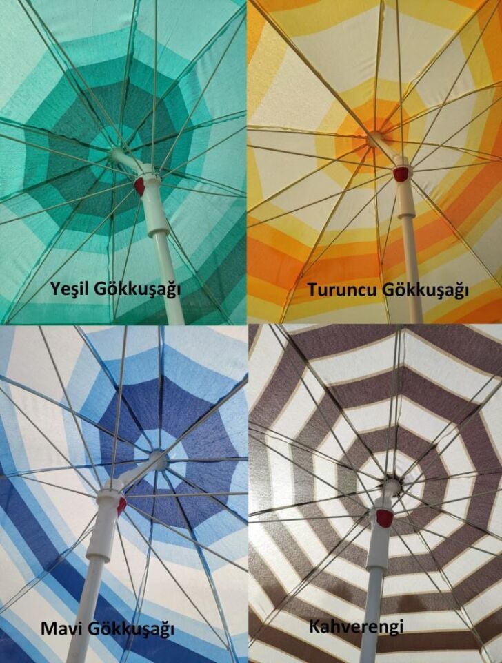 Yüksek Kalite 10 Telli Plaj Şemsiyesi Eğilebilir Bahçe Şemsiyesi