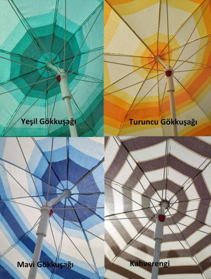 Yüksek Kalite 10 Telli Plaj Şemsiyesi Eğilebilir Bahçe Şemsiyesi