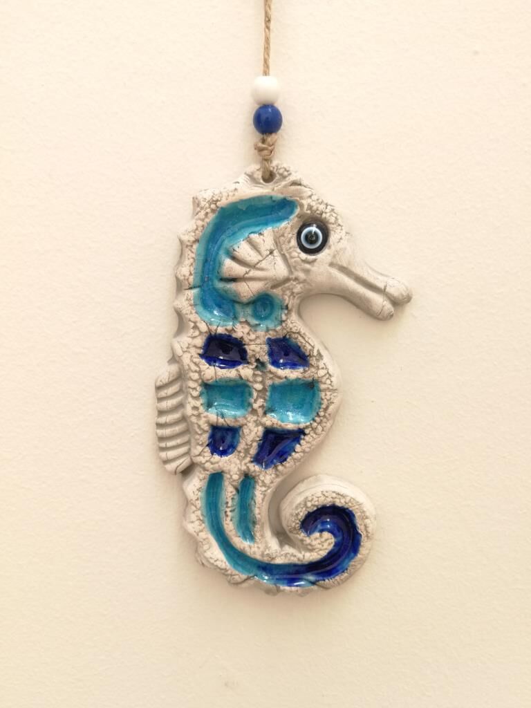 Seramik Mini Denizatı Dekoratif Duvar Süsü 9x17 cm