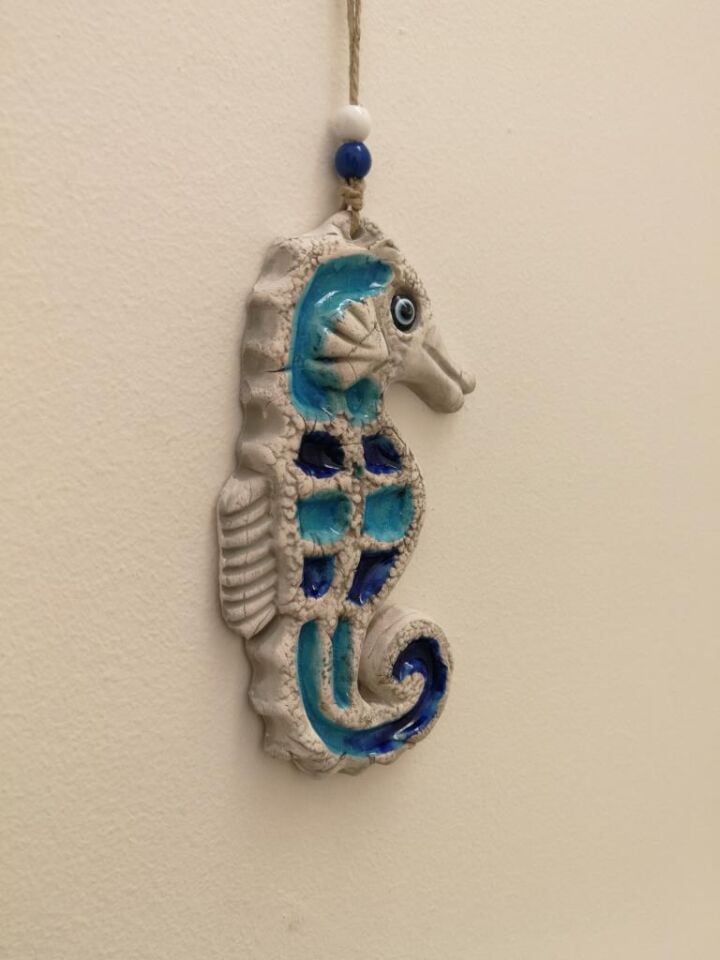 Seramik Mini Denizatı Dekoratif Duvar Süsü 9x17 cm