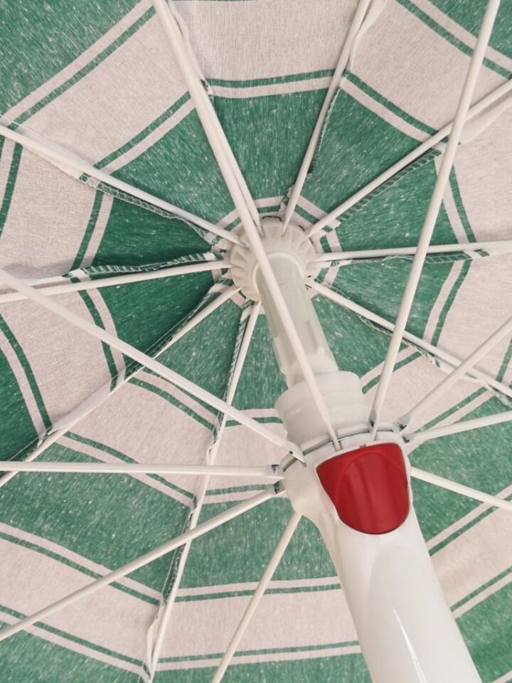 Yüksek Kalite 10 Telli Eğilebilir 2 mt Plaj Şemsiyesi Bidon Dahil