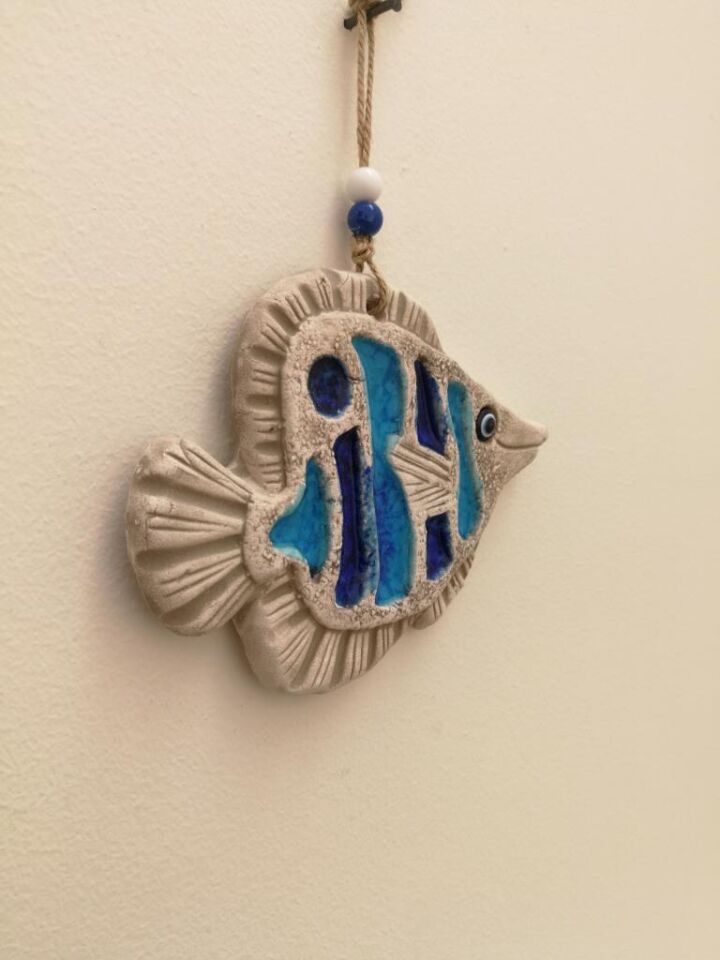 Seramik Mini Balık Dekoratif Duvar Süsü 17x12 cm