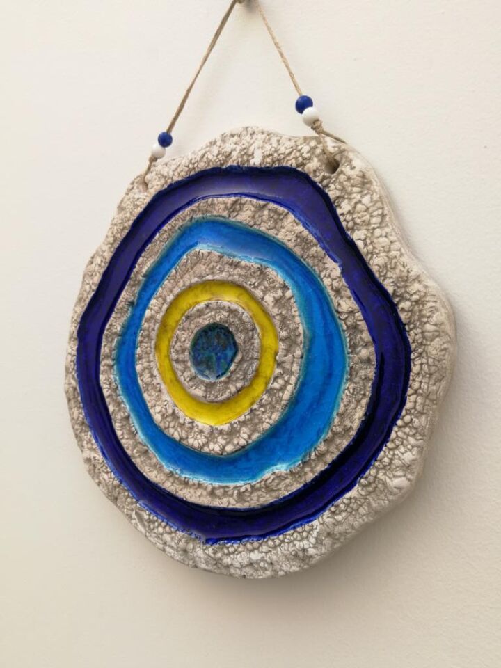 Seramik Nazar Boncuğu Dekoratif Duvar Süsü Nazarlık