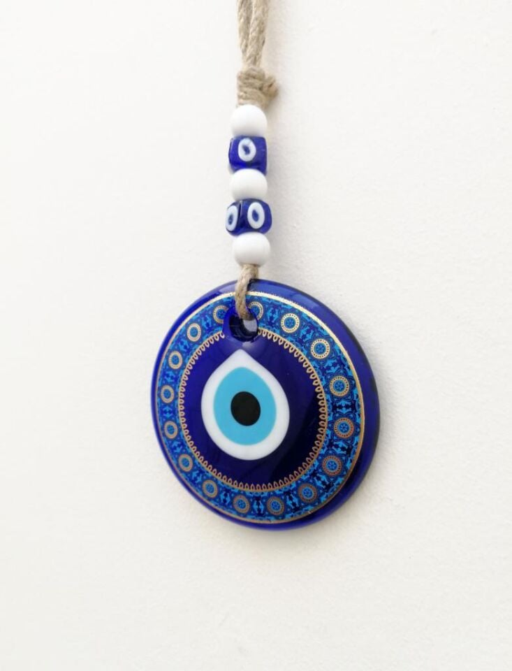 Desenli Nazar Boncuğu Duvar Süsü Hediye Nazarlık