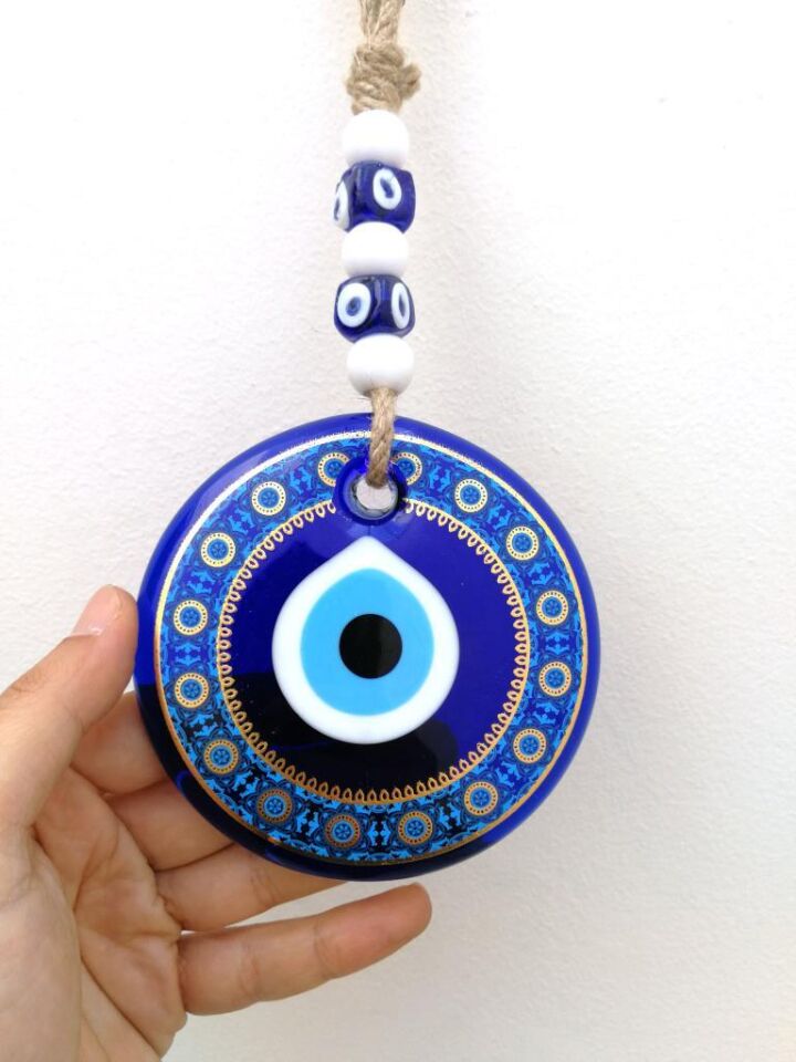 Desenli Nazar Boncuğu Duvar Süsü Hediye Nazarlık