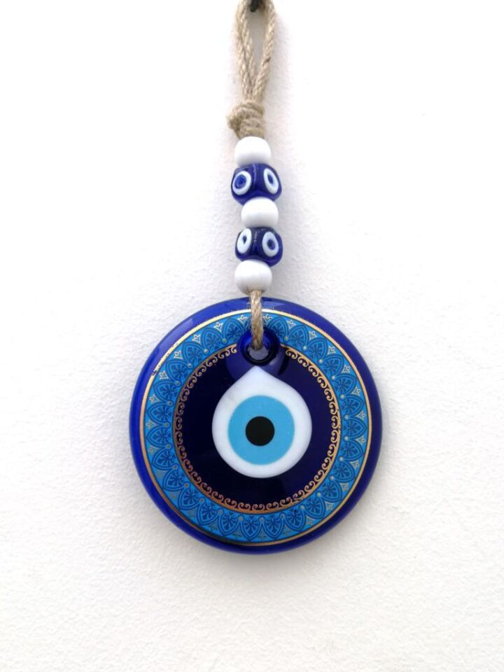 Desenli Nazar Boncuğu Duvar Süsü Hediye Nazarlık