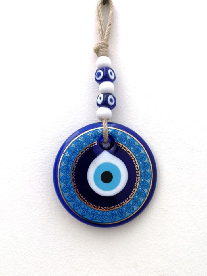 Desenli Nazar Boncuğu Duvar Süsü Hediye Nazarlık