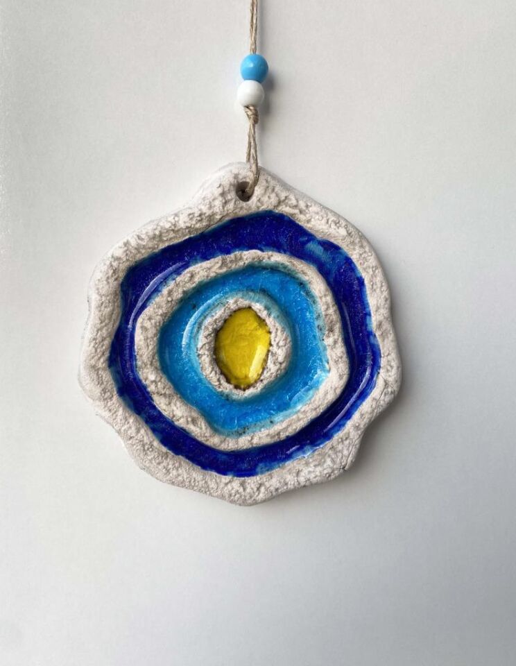 Seramik Nazarlık Bahçe Balkon Dekorasyon Küçük Boy Hediyelik Nazar Dekor