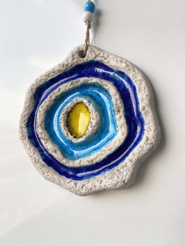 Seramik Nazarlık Bahçe Balkon Dekorasyon Küçük Boy Hediyelik Nazar Dekor